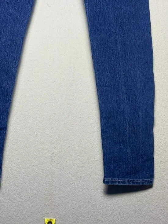 True Religion Women 30 Denim Blue Jean Pant USA Made Legging Tapered Slim Y2K - Picture 15 of 16